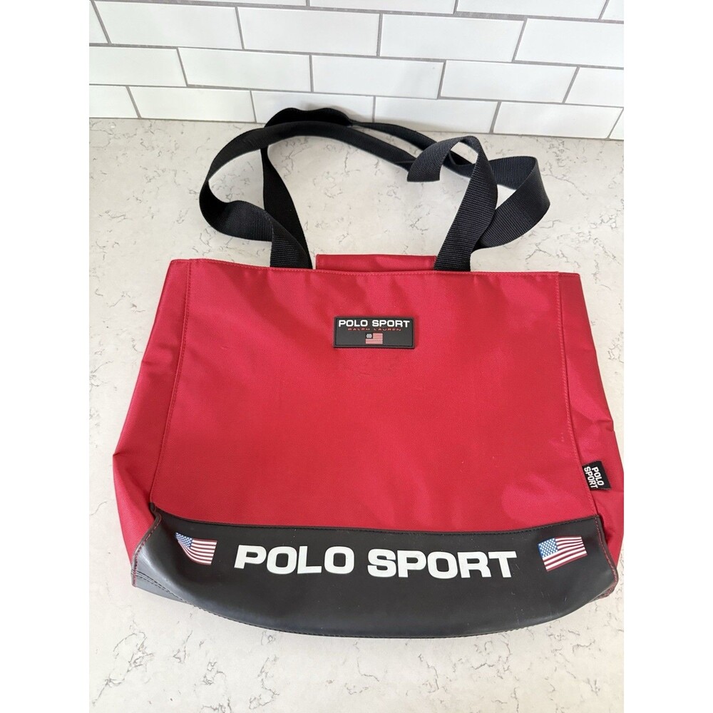 Ralph Lauren Polo Sport Bag Handbag Tote Red Women Limited Edition Rare Model